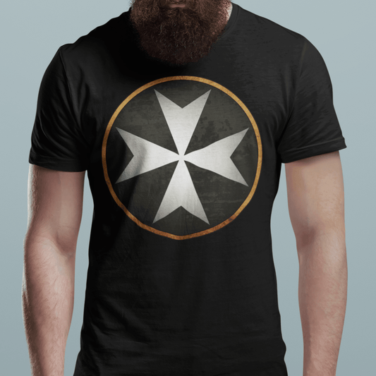 Black / S Knights Hospitaller Heraldry T-Shirt