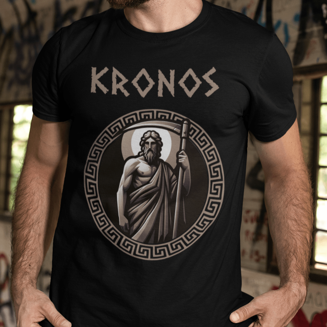 Black / S Kronos - Ancient Greek Titan - Greek Mythology T-shirt