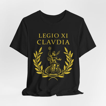 Black / S Legio XI Claudia - Roman Legion T-Shirt