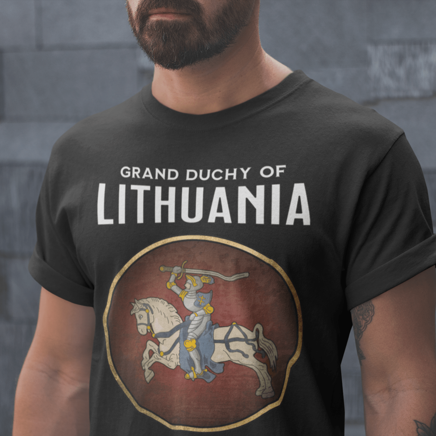 Black / S Lithuania Heraldry - Grand Duchy of Lithuania T-shirt
