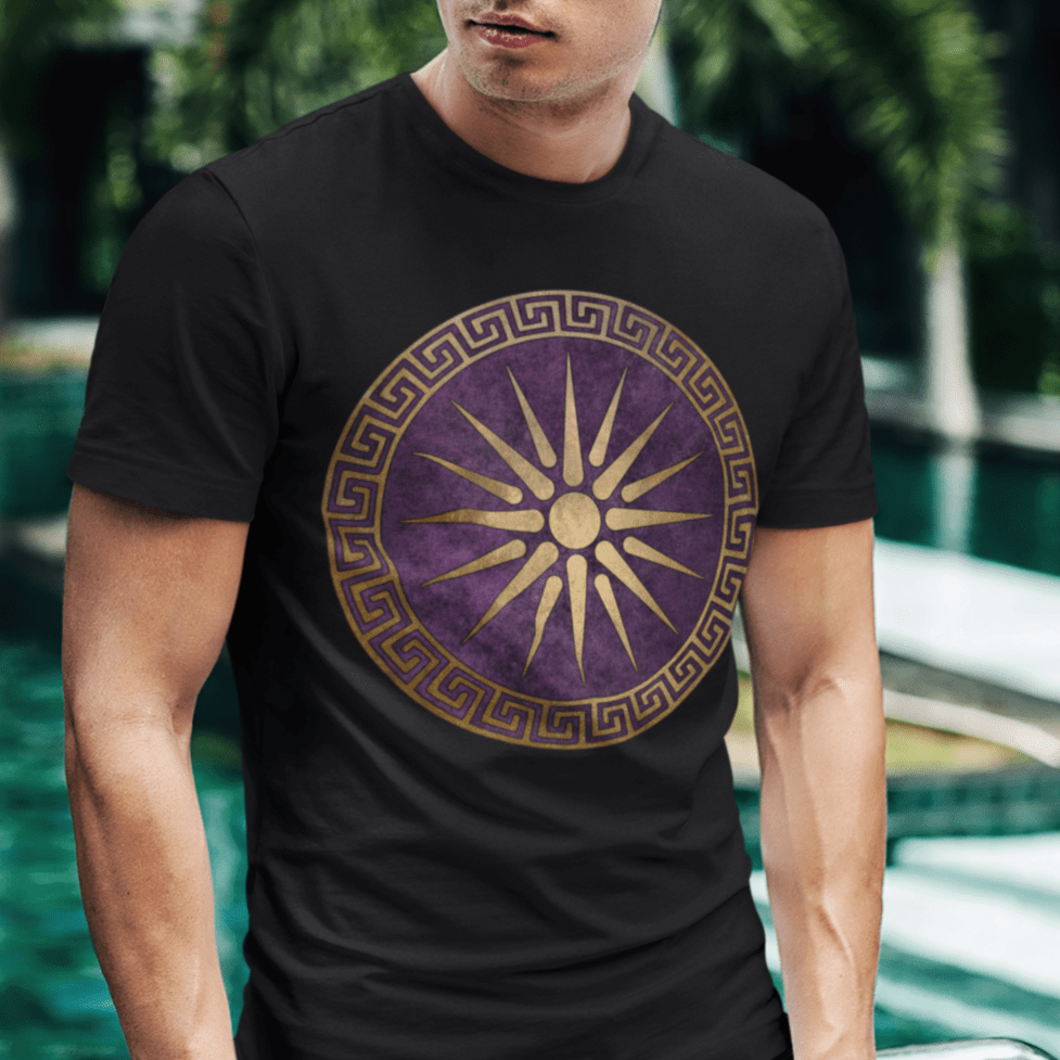 Black / S Macedon Alexander the Great Shield T-Shirt