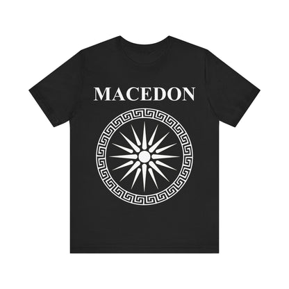 Black / S Macedon Alexander the Great Symbol T-shirt