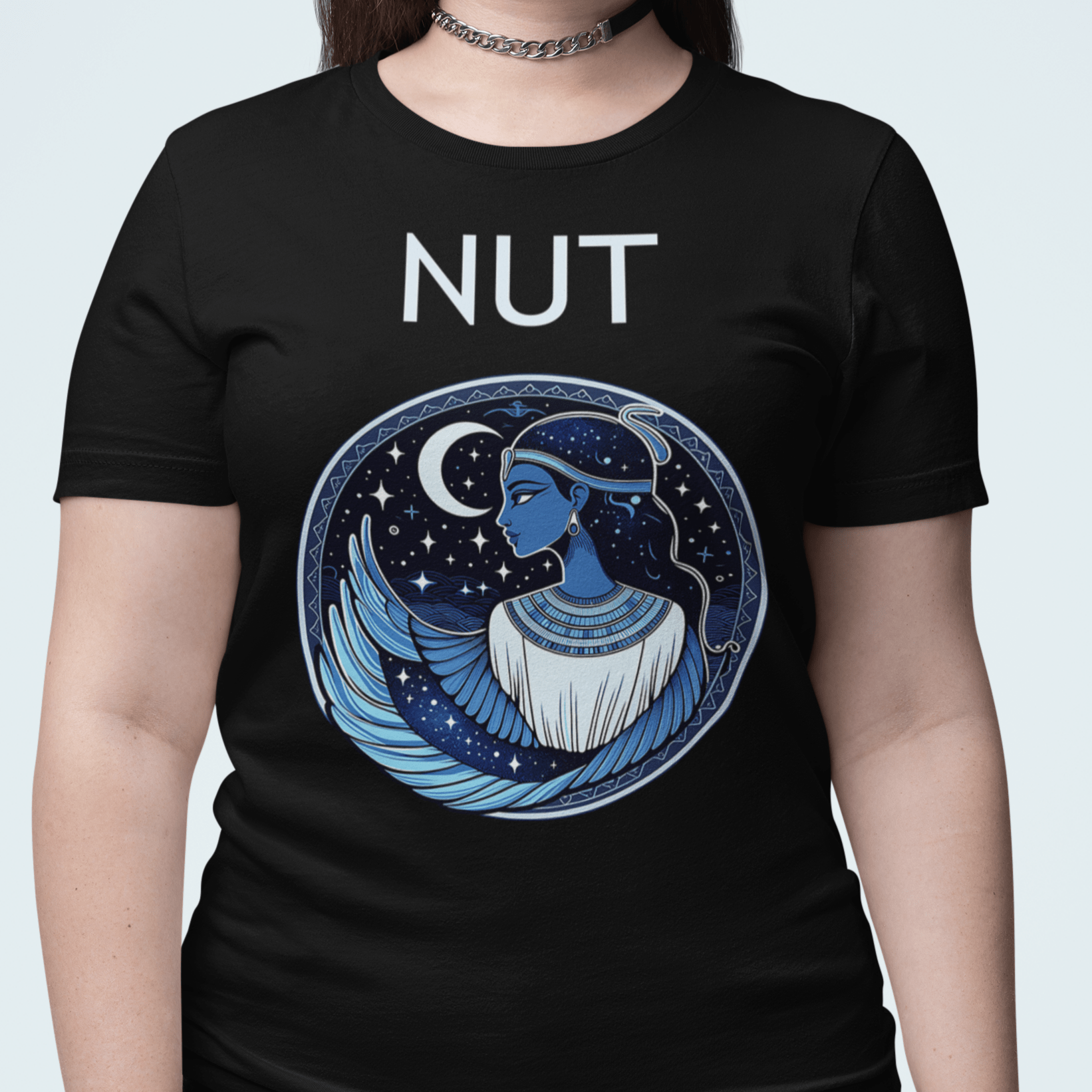 Black / S Nut Egyptian Goddess of Night T-Shirt