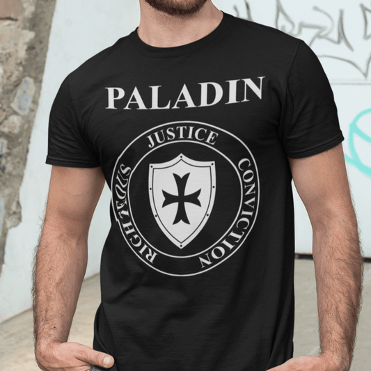 Black / S Paladin Holy Warrior T-Shirt