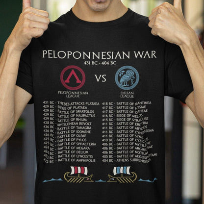 Black / S Peloponnesian War Battles T-Shirt