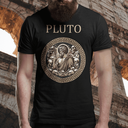 Black / S Pluto Roman God of the Dead and Underworld T-Shirt