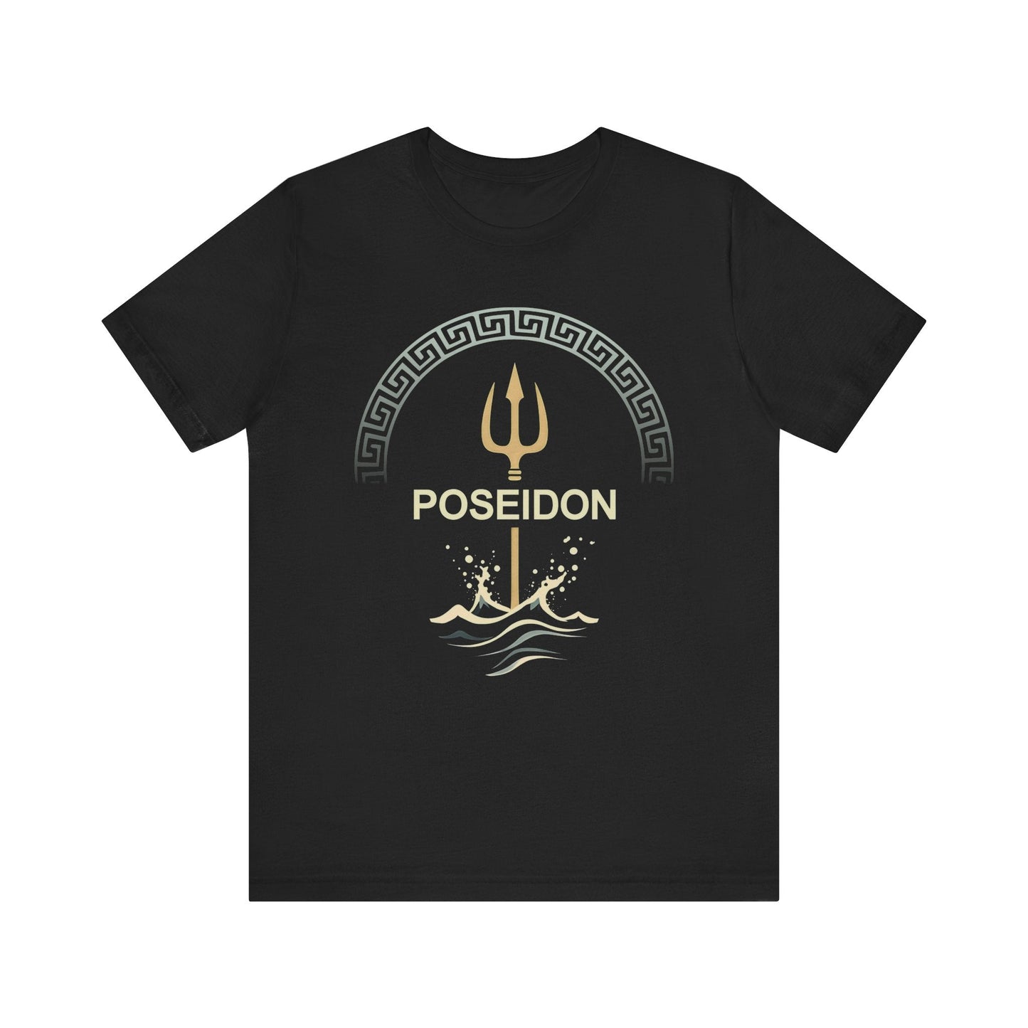 Black / S Poseidon Ancient Greek God of the Sea T-Shirt