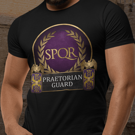 Black / S Praetorian Guard SPQR T-Shirt