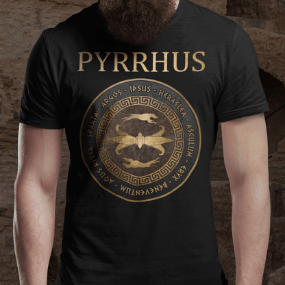Black / S Pyrrhus of Epirus Famous Battles - Ancient Warfare - Ancient Battles T-shirt