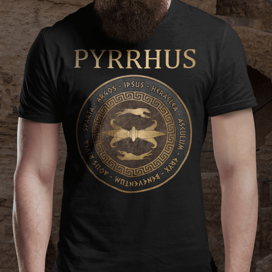 Black / S Pyrrhus of Epirus Famous Battles - Ancient Warfare - Ancient Battles T-shirt