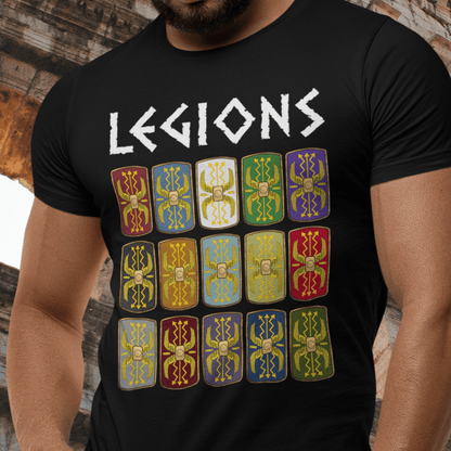 Black / S Roman Legions Shields T-Shirt