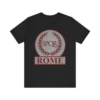 Black / S Rome Ancient Roman SPQR Symbol T-shirt