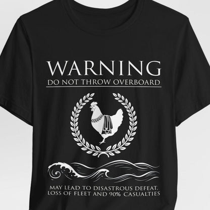 Black / S Sacred Chicken - Battle of Drepana 1st Punic War - Funny Roman History T-Shirt