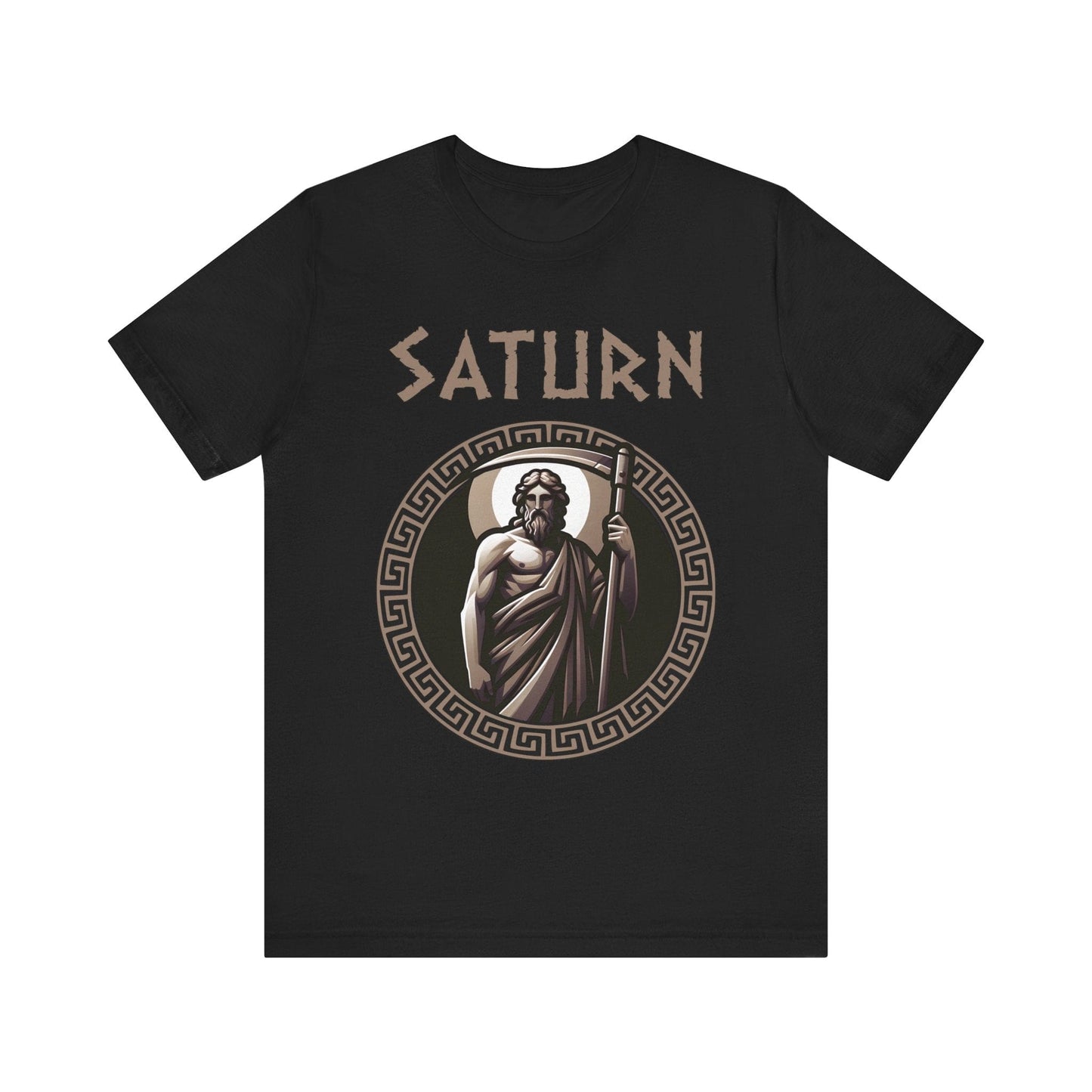 Black / S Saturn Ancient Roman God T-Shirt