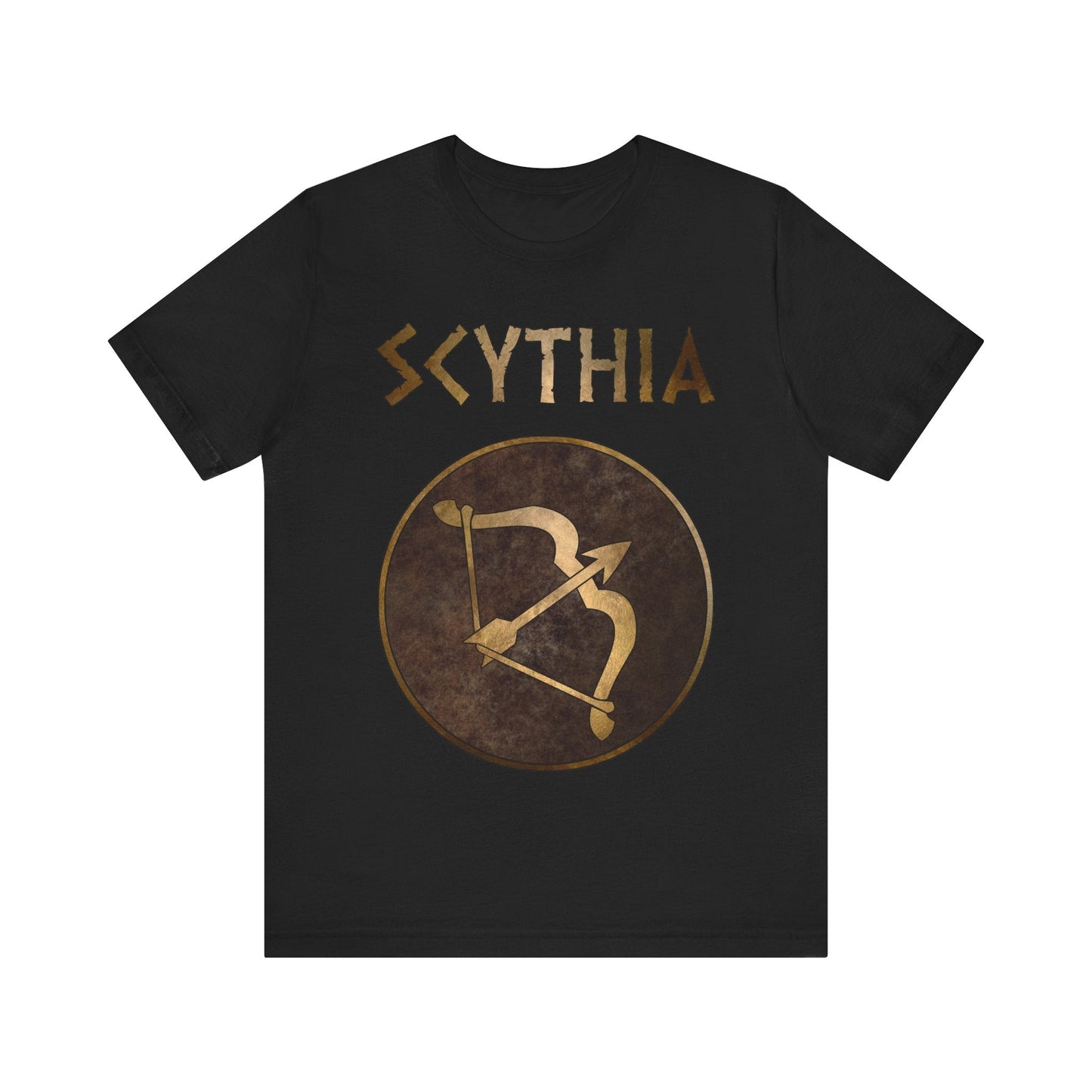 Black / S Scythia Ancient Scythian Bow Symbol T-Shirt