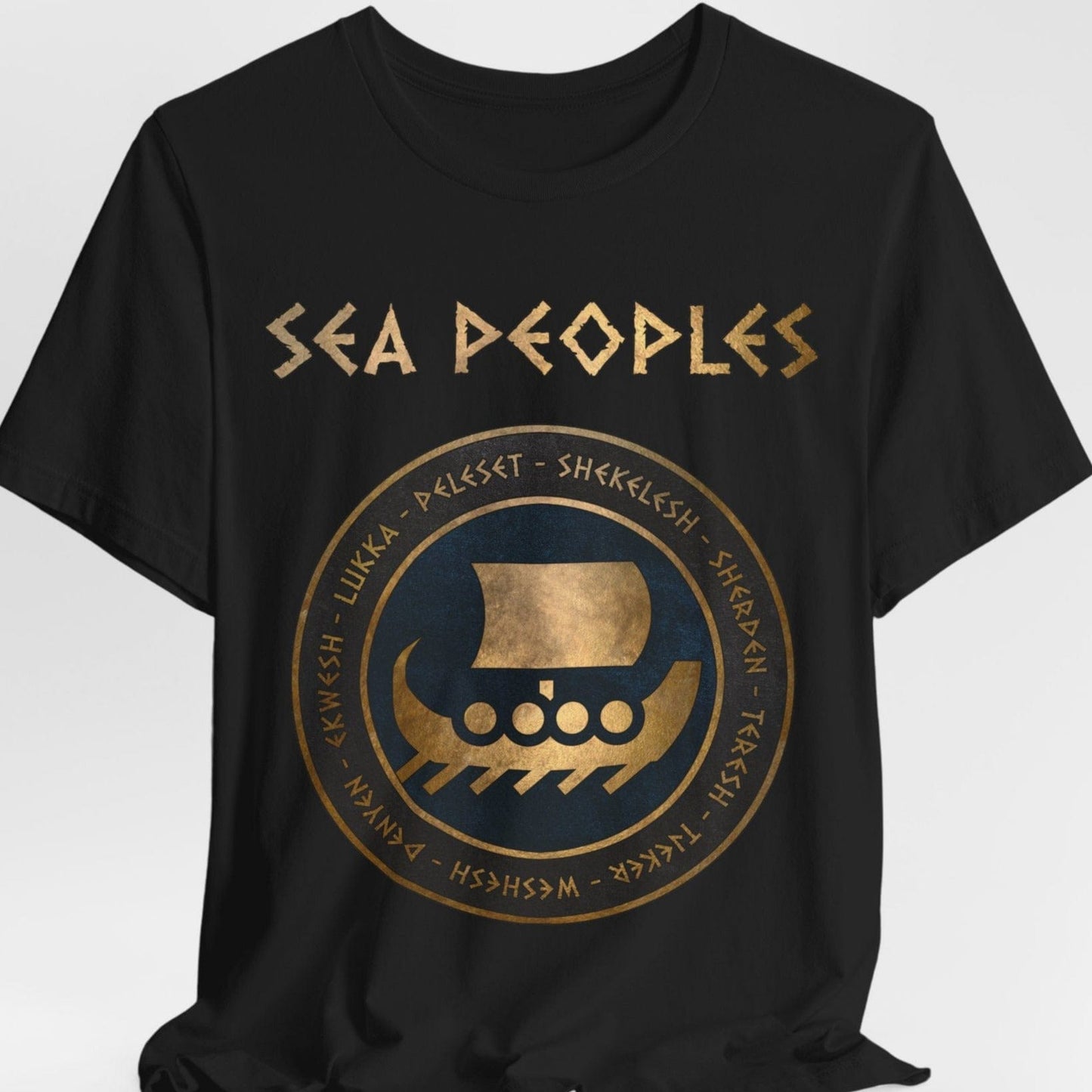 Black / S Sea Peoples - The Late Bronze Age Collapse History T-shirt