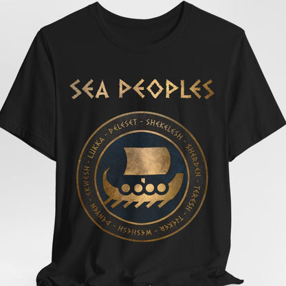 Black / S Sea Peoples - The Late Bronze Age Collapse History T-shirt