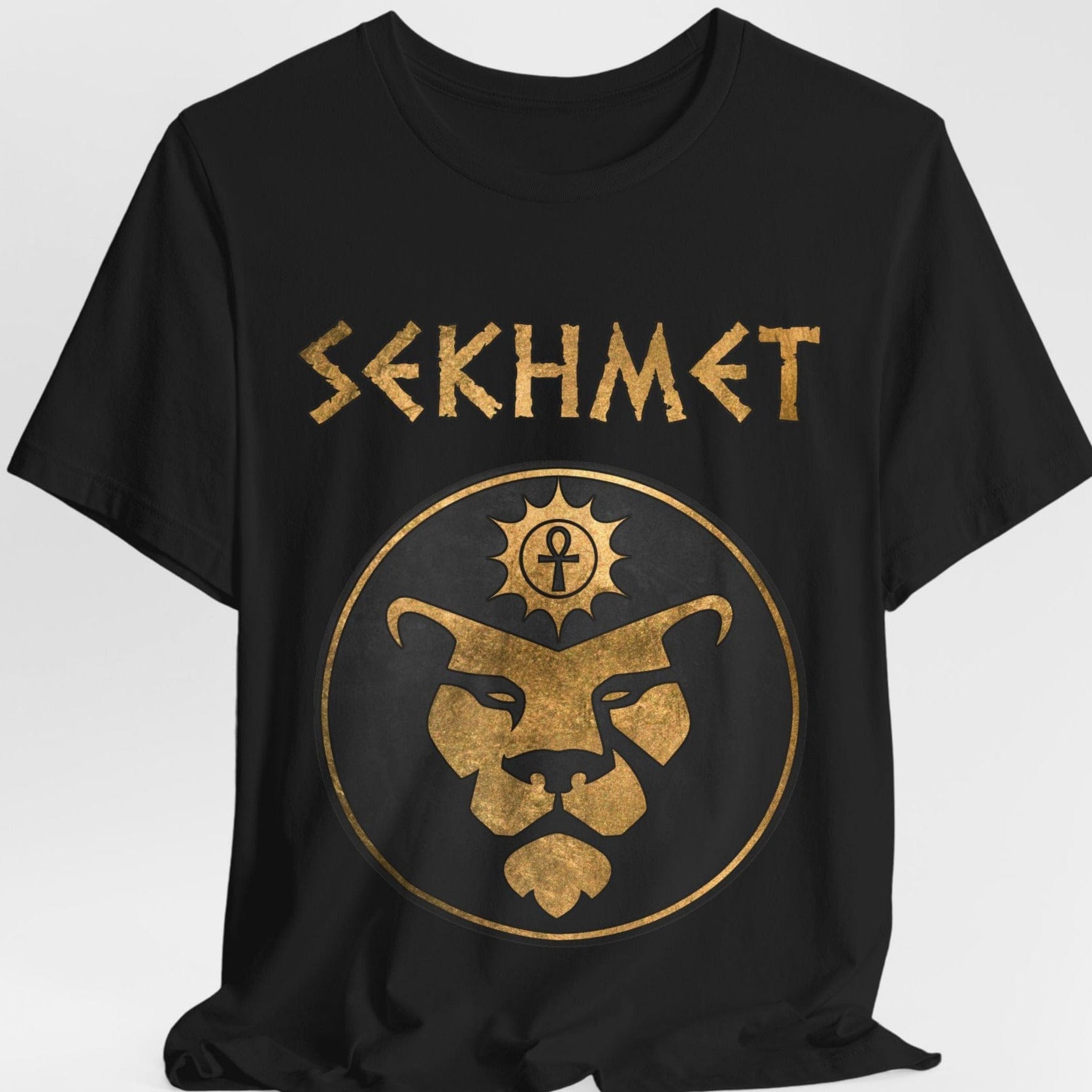 Black / S Sekhmet Ancient Egyptian Goddess T-Shirt