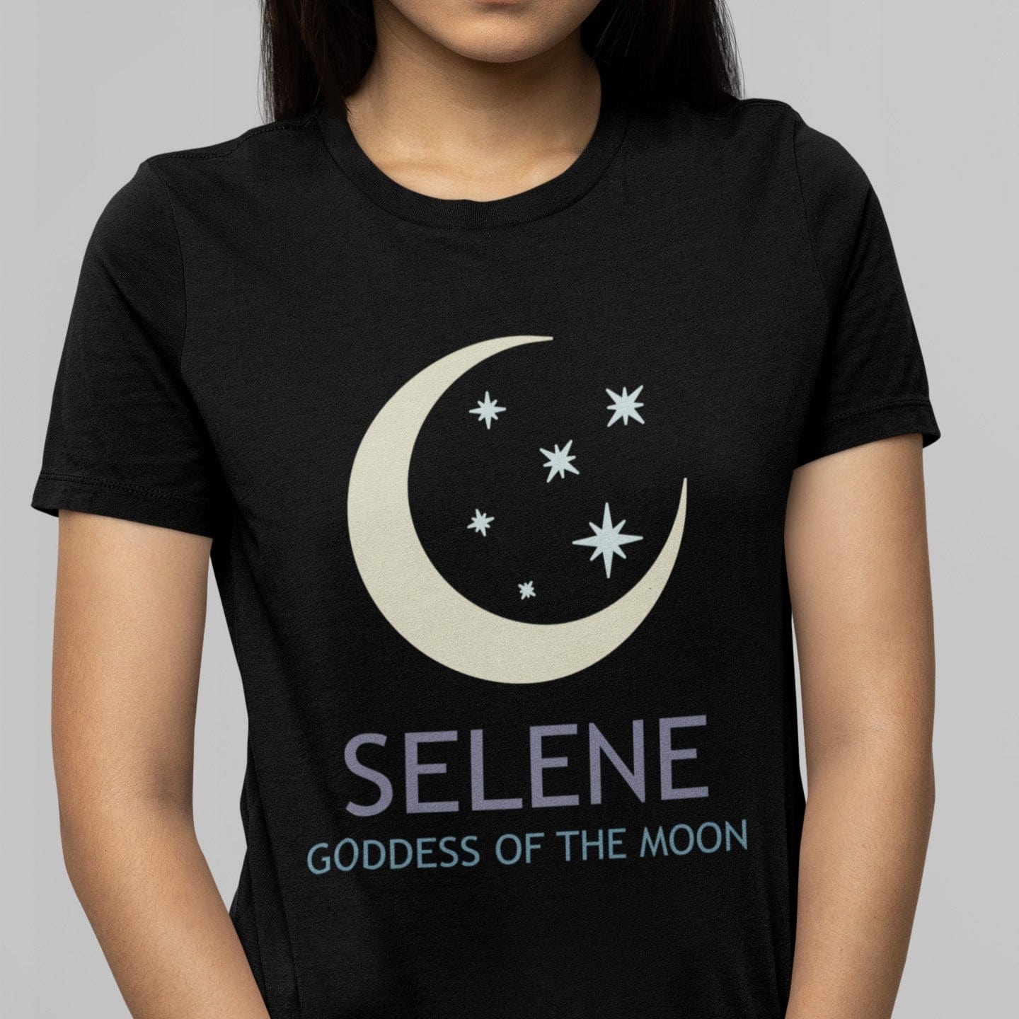Black / S Selene Greek Goddess of the Moon T-Shirt