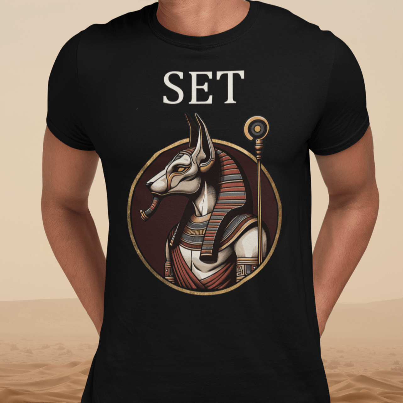 Black / S Set Ancient Egyptian God T-Shirt