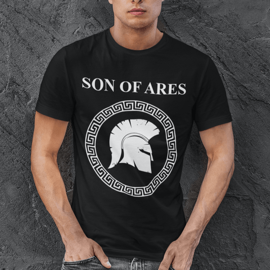 Black / S Son of Ares Ancient Greek War God T-shirt