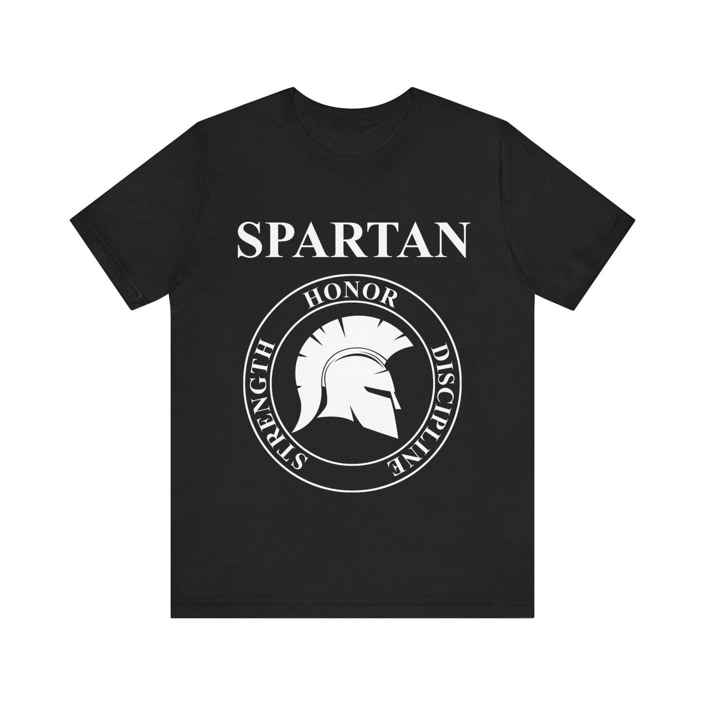 Black / S Spartan Warrior Virtues of Sparta Helmet T-shirt