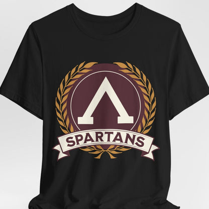 Black / S Spartans Lambda Symbol - Lacedaemonians - Ancient Sparta T-shirt