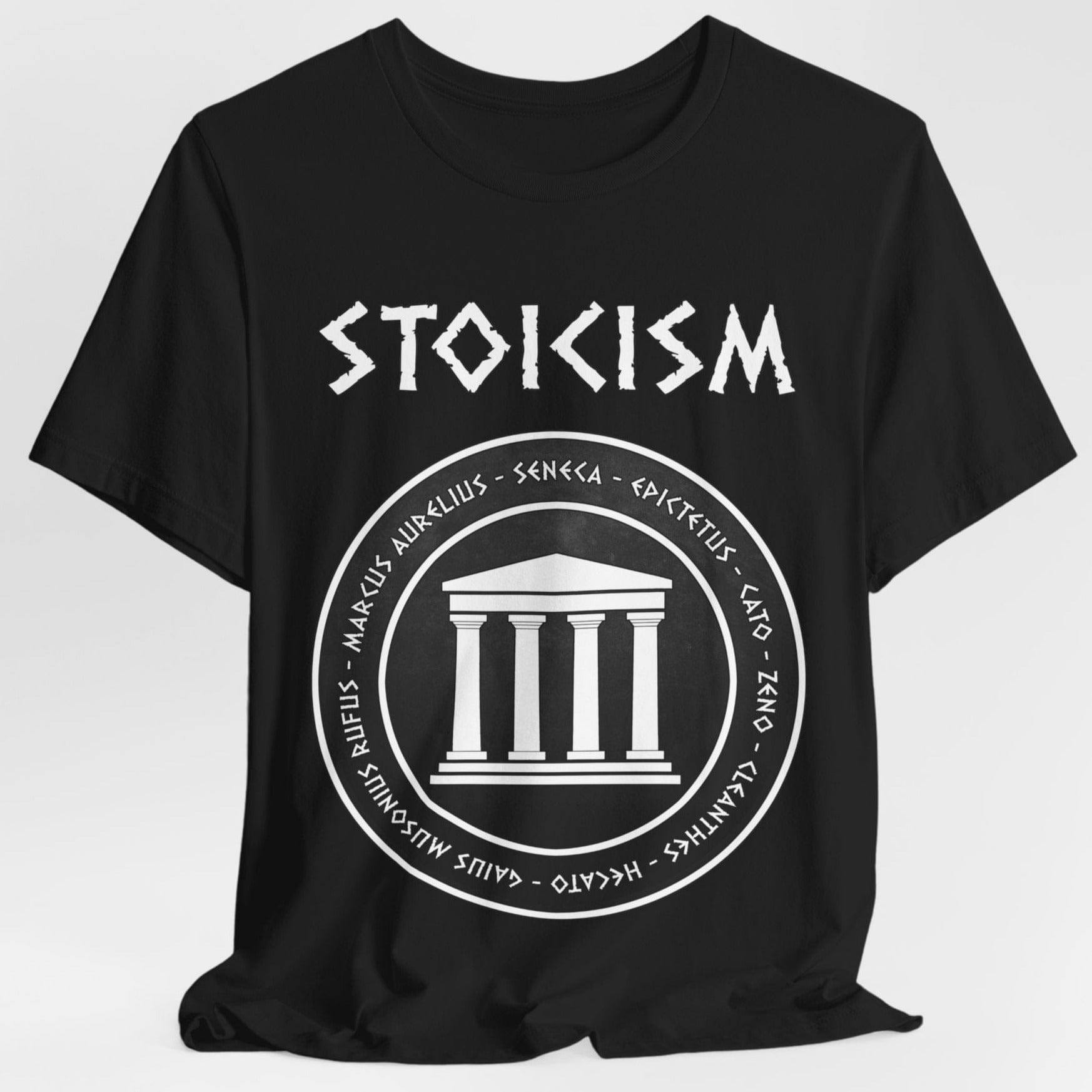 Black / S Stoicism - Ancient Greek and Roman Philosophers T-Shirt
