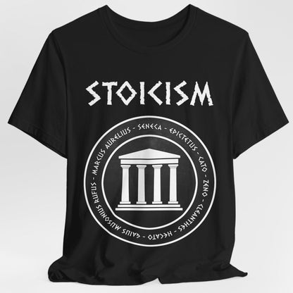 Black / S Stoicism - Ancient Greek and Roman Philosophers T-Shirt