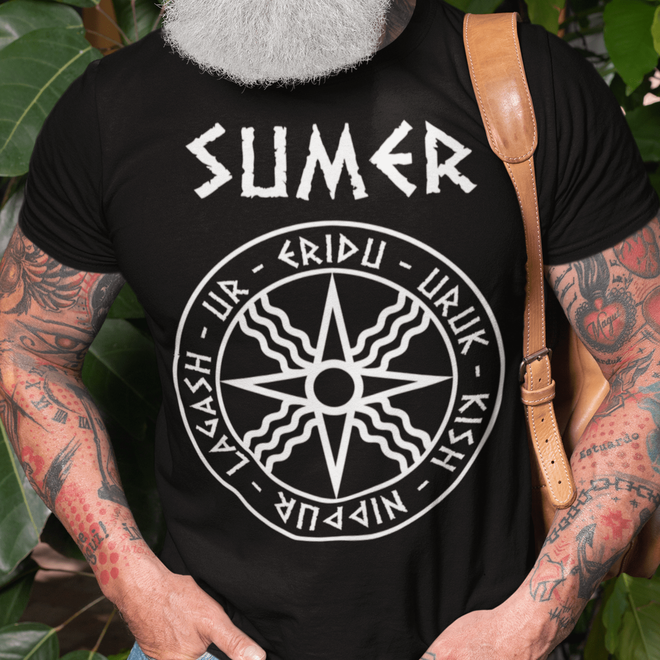 Black / S Sumer Ancient Mesopotamian Cities T-Shirt