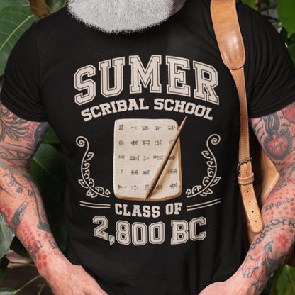 Black / S Sumer Scribal School - Class of 2,800 BC T-Shirt