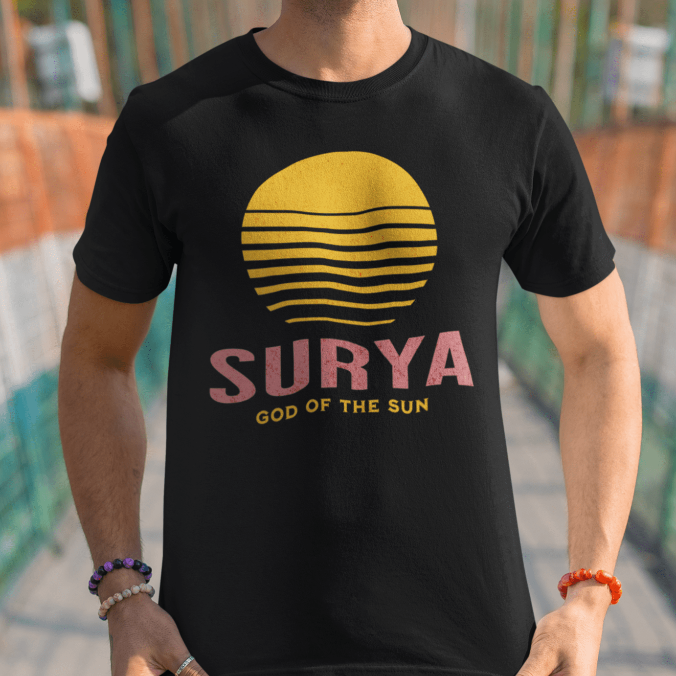 Black / S Surya God of the Sun - Hindu Mythology and Hinduism T-shirt