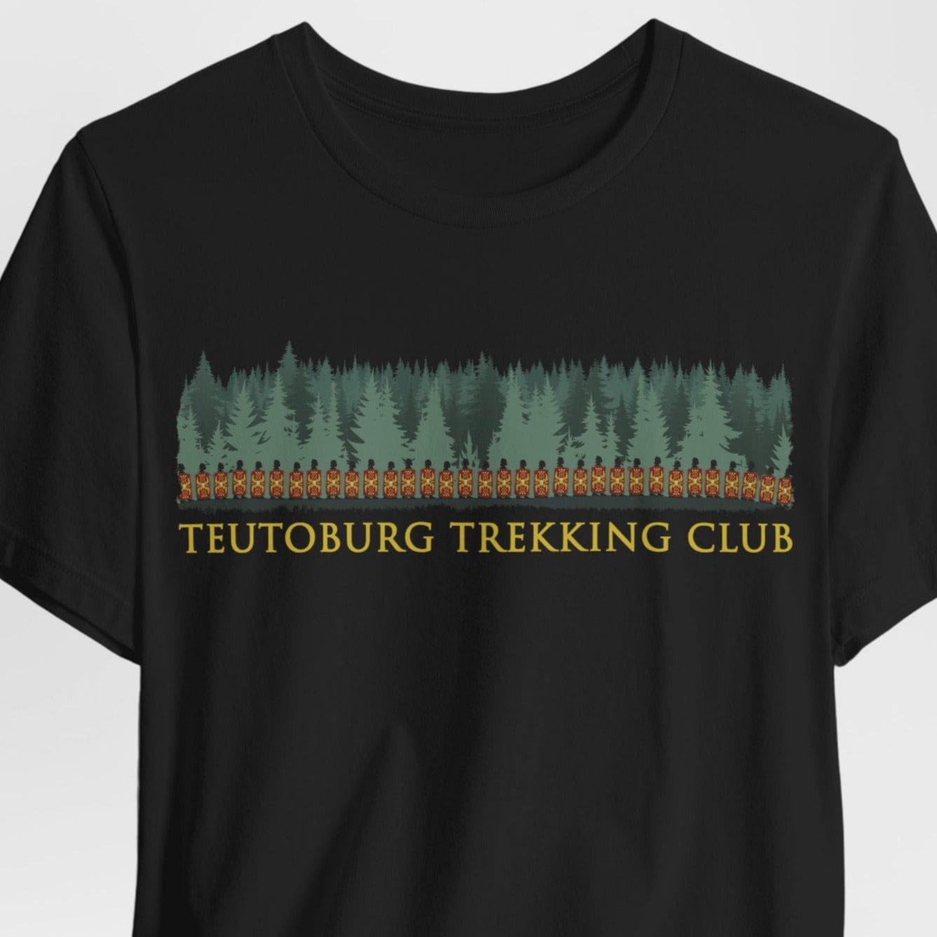 Black / S Teutoburg Trekking Club - Funny Roman History T-Shirt