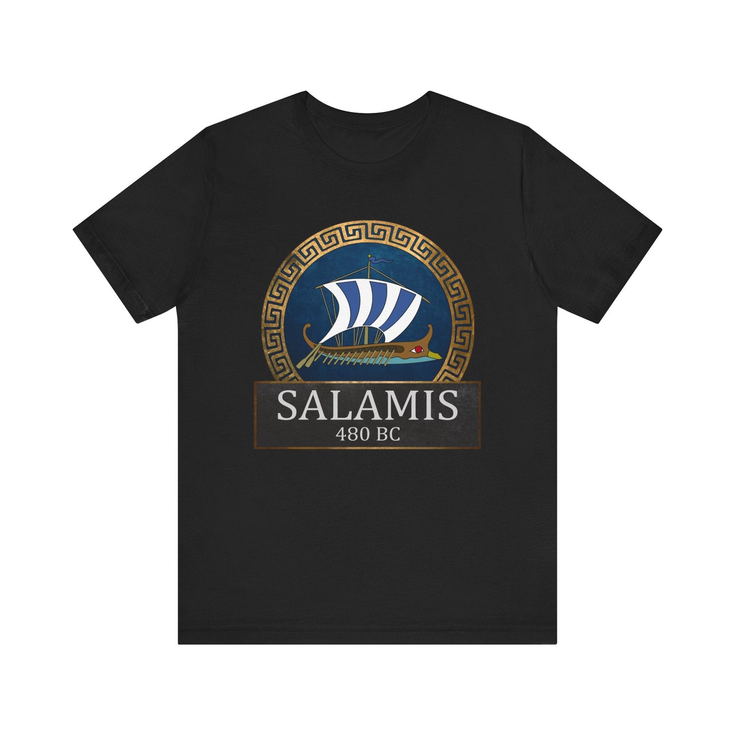 Black / S The Battle of Salamis 480 BC - Ancient Greece History T-shirt