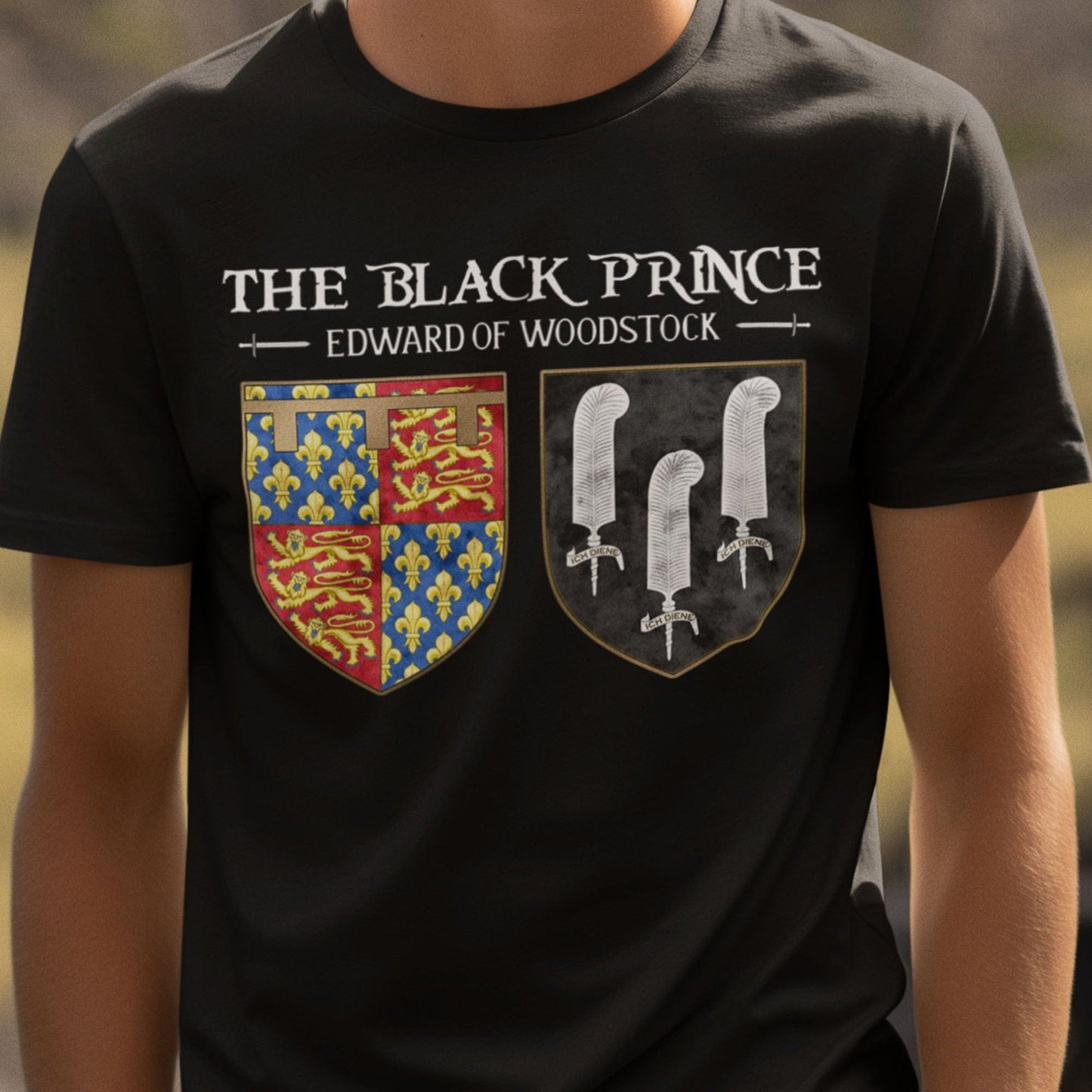 Black / S The Black Prince - Edward of Woodstock Heraldry T-Shirt