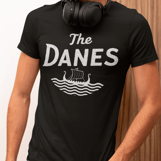 Black / S The Danes - Viking Longship T-shirt