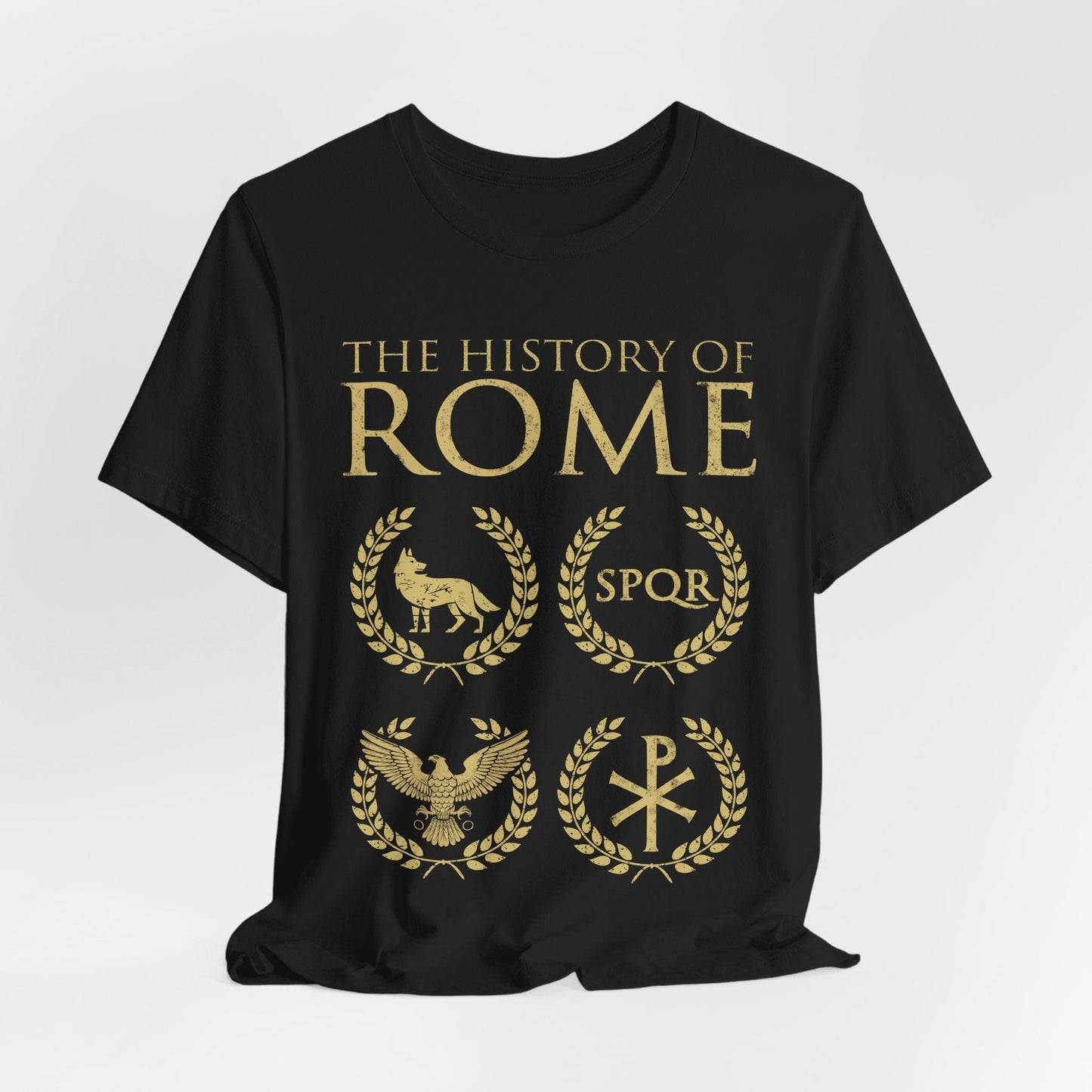 Black / S The History of Rome - Founding to Fall T-Shirt