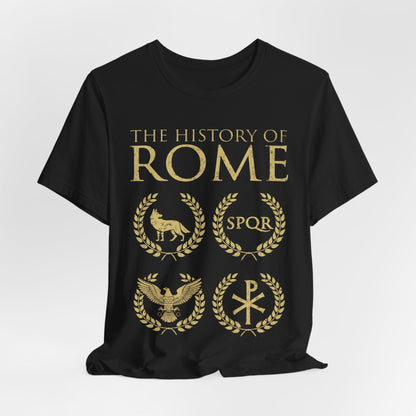 Black / S The History of Rome - Founding to Fall T-Shirt