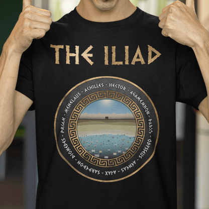 Black / S The Iliad - Heroes of the Trojan War T-Shirt