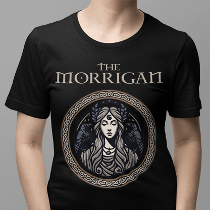 Black / S The Morrigan Celtic Goddess of Witchcraft - Celtic Mythology T-Shirt