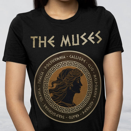 Black / S The Muses of Greek Mythology T-Shirt