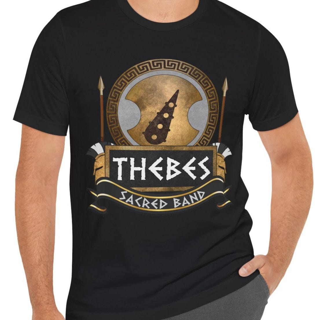 Black / S Thebes Sacred Band T-Shirt