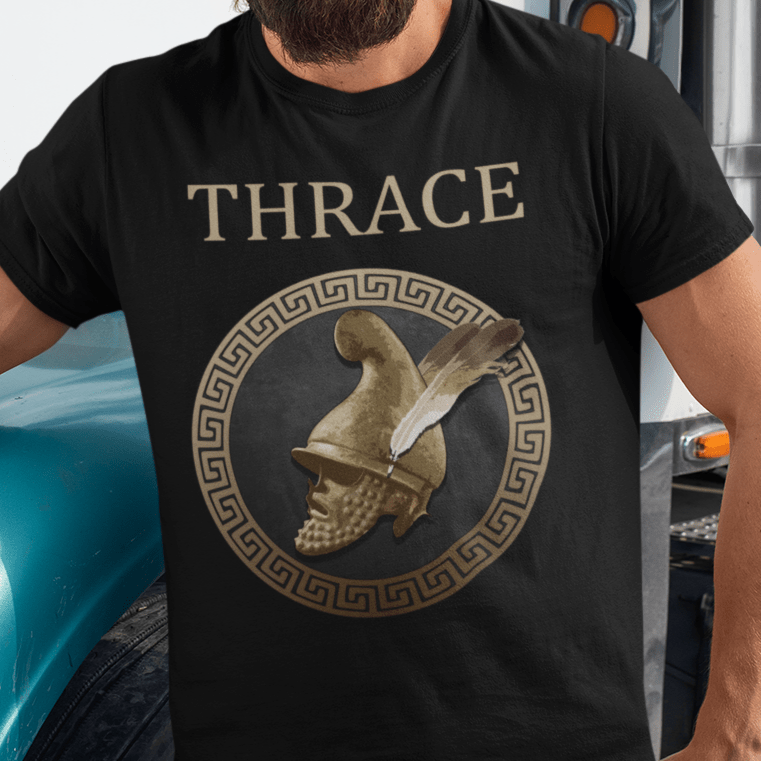 Black / S Thrace - Ancient Thracian Helmet - Ancient Thrace T-shirt