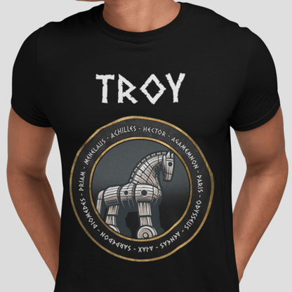Black / S Trojan Horse - Heroes of the Trojan War - Troy T-Shirt