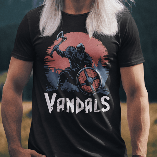 Black / S Vandals Warrior - Dark Ages History - Kingdom of the Vandals T-shirt