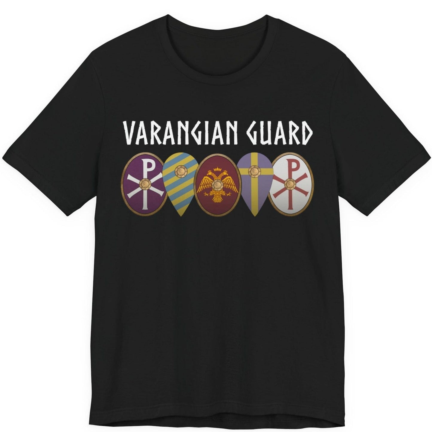 Black / S Varangian Guard Byzantine Shields T-Shirt