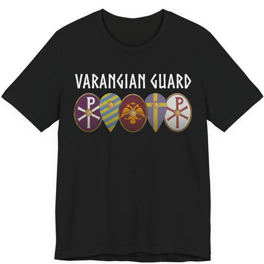 Black / S Varangian Guard Byzantine Shields T-Shirt