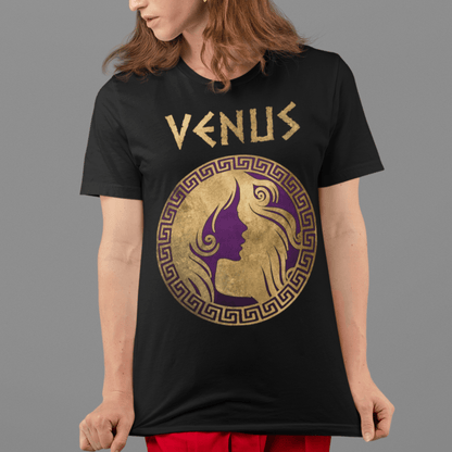 Black / S Venus Roman Goddess T-Shirt