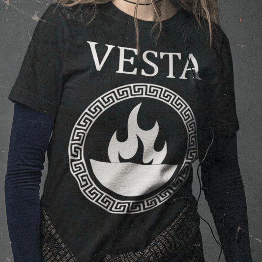 Black / S Vesta Roman Goddess T-Shirt