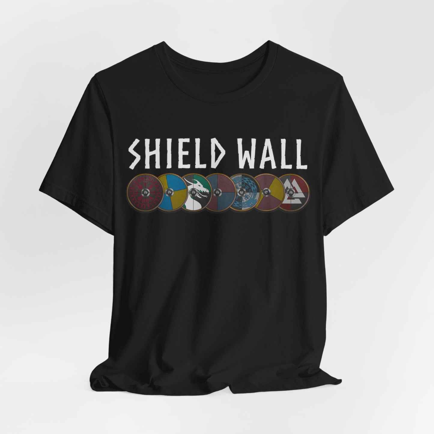 Black / S Viking Shield Wall T-Shirt